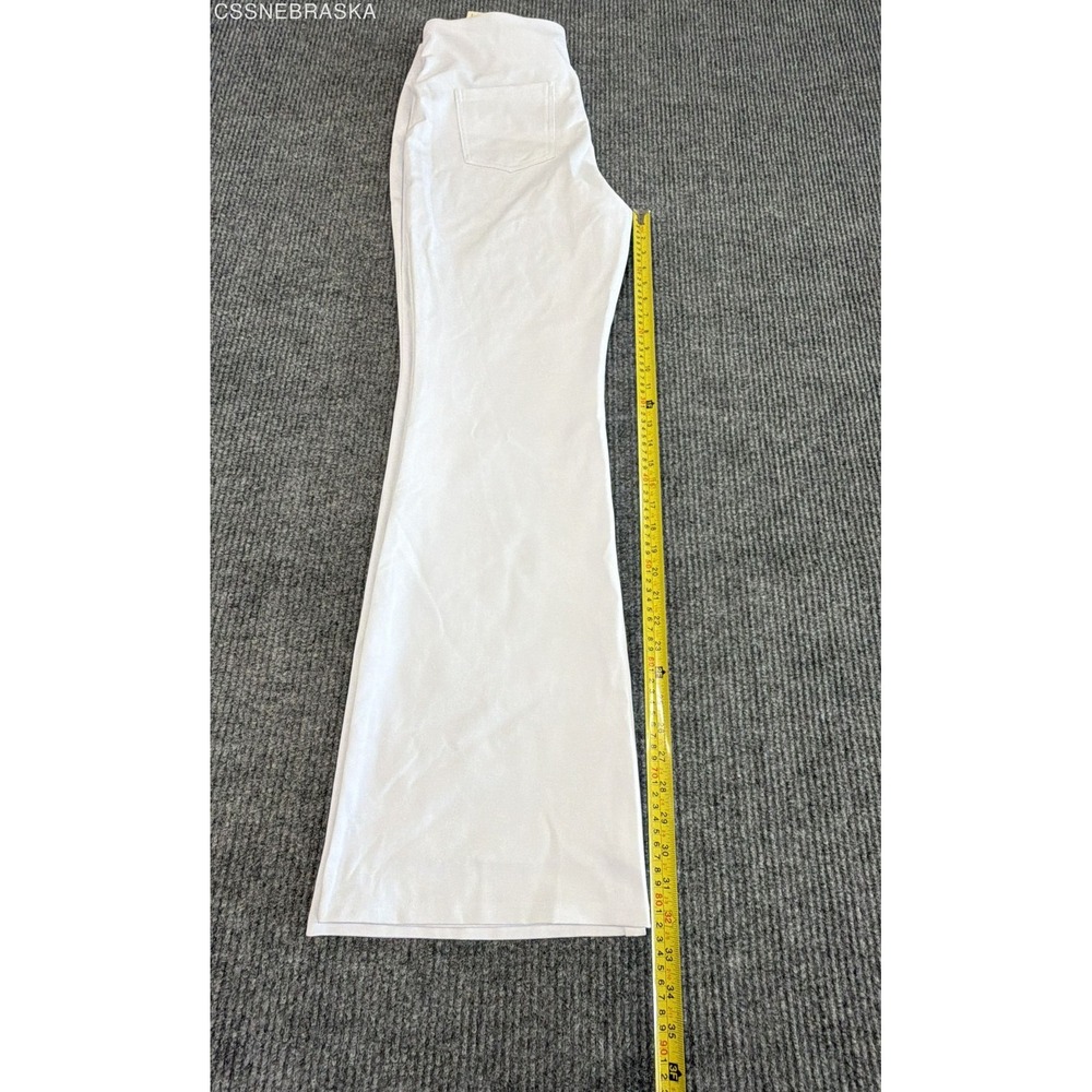 Halara Women's White Wide Leg Flare Athleisure Pants High Waisted Sz XL Tall NWT - Picture 9 of 10